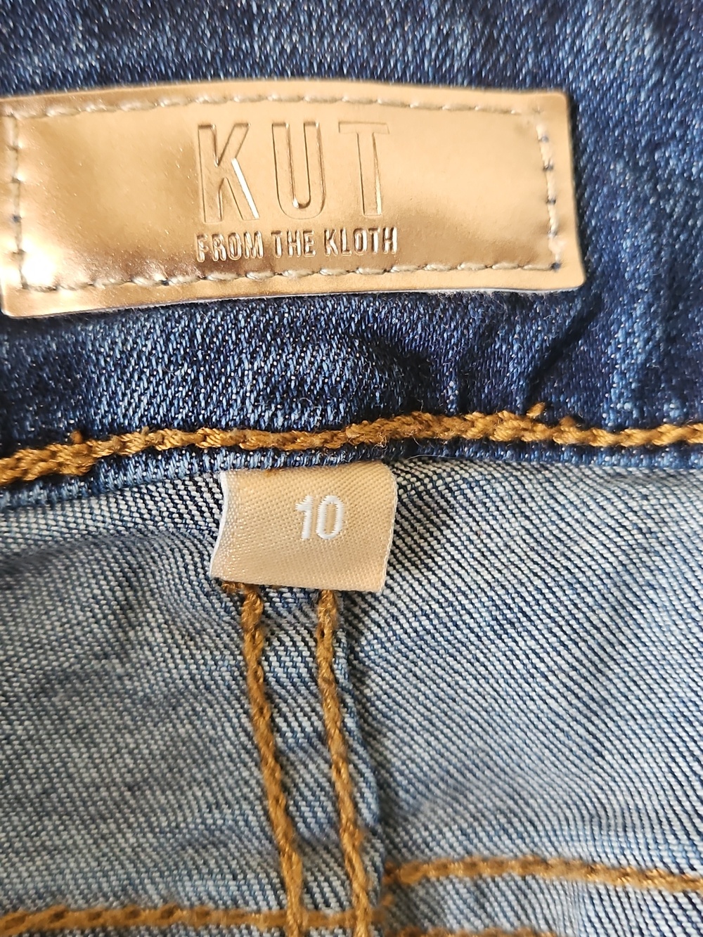 Size‎ 10 Kut from the Kloth Dark Blue Denim Jeans Highrise Bootcut - Picture 3 of 5
